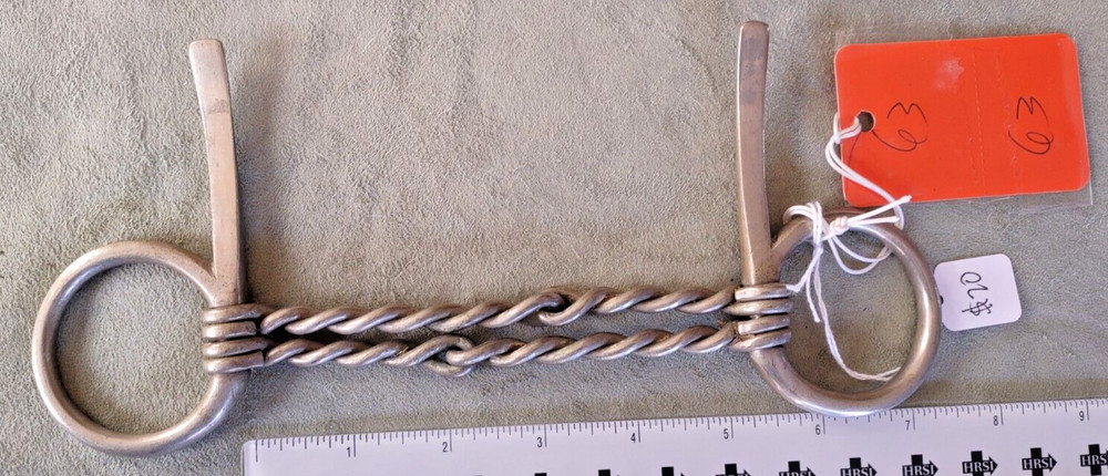 5" Double Twisted Half Cheek Brass Bit (box 63)