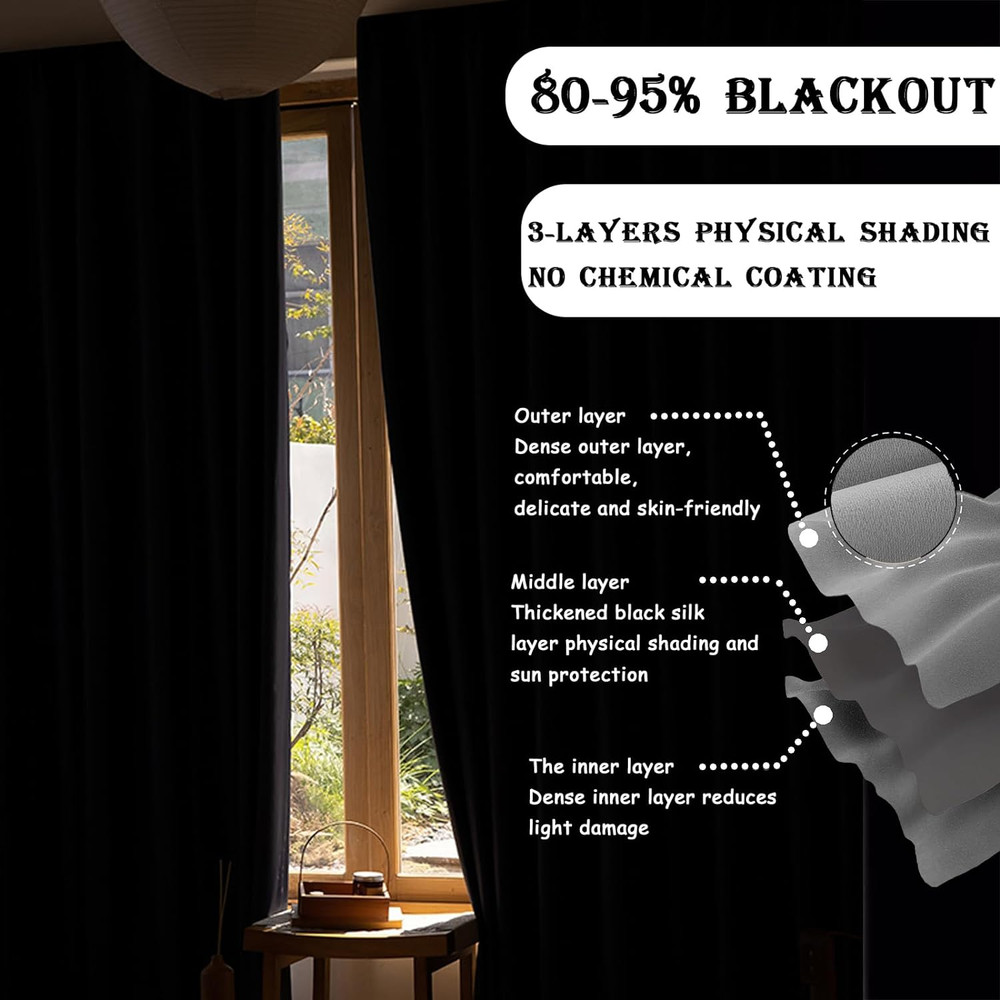 Heavy Blackout Room Divider Curtains with Ceiling Track, 10x9 Ft, Grey Panel