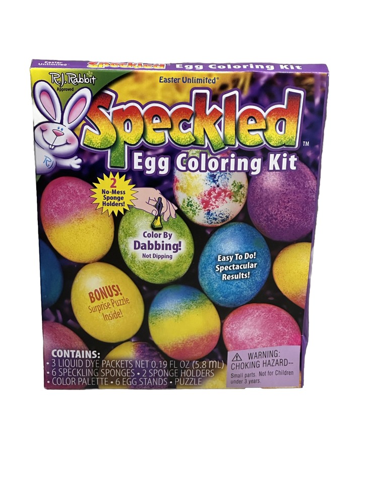 R.j Rabbit Easter Unlimited Egg Coloring Kit NEW