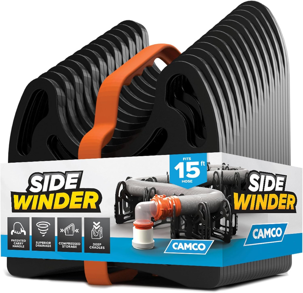Sidewinder 15-Ft RV Sewer Hose Support - Flexible Telescoping Design for Avoidin