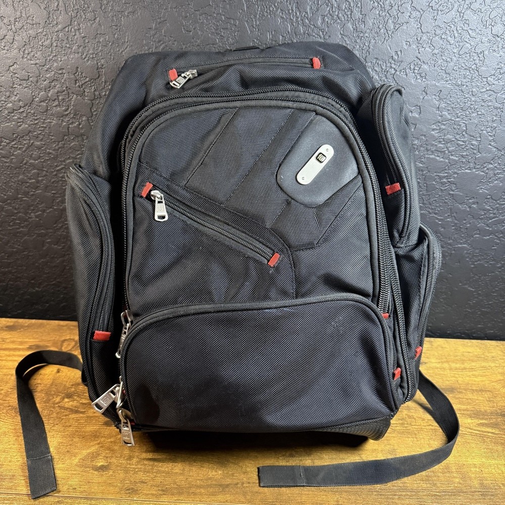 Ful Refugee Ballistic Nylon Backpack Black Multi-Compartment Laptop Tech Bag