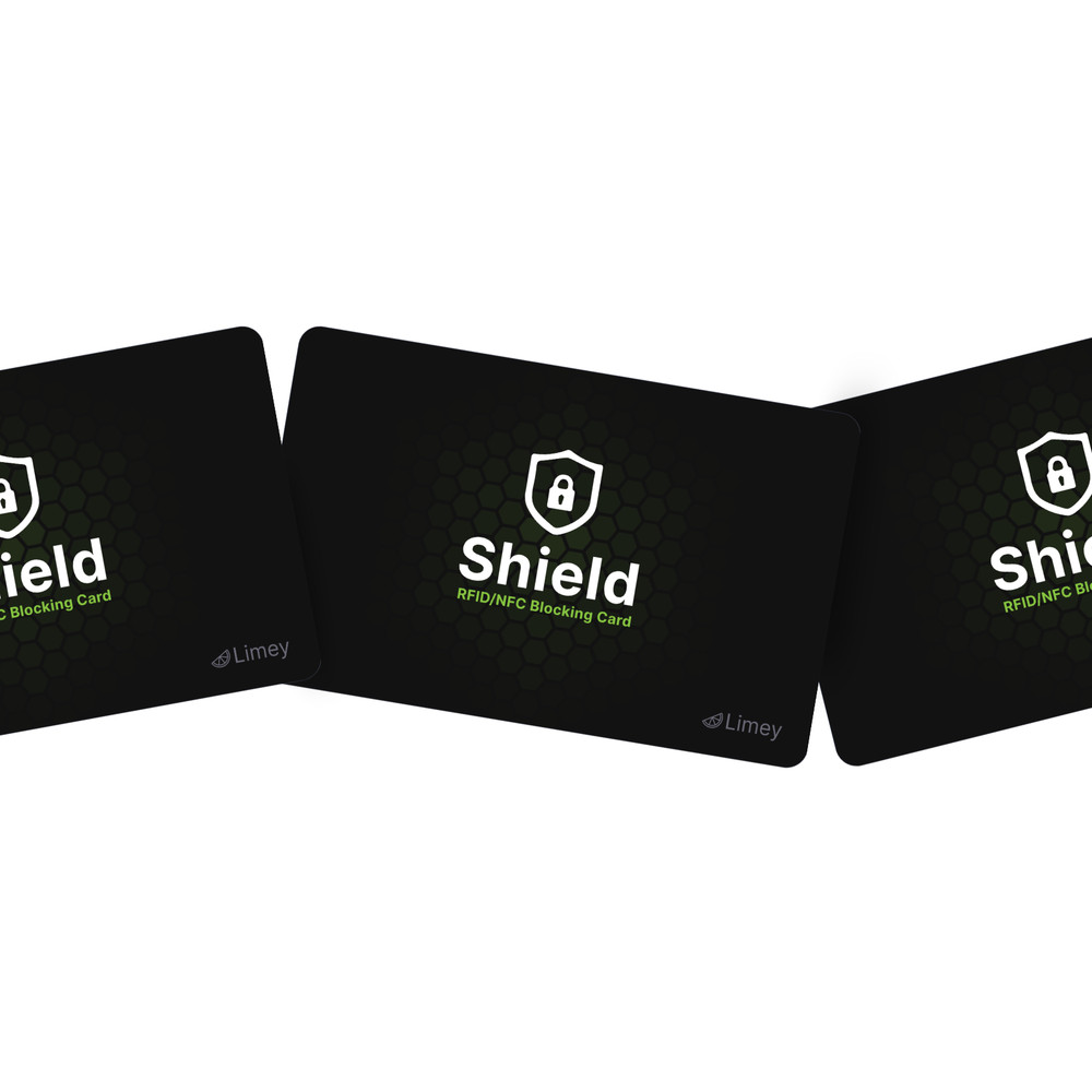Limey Pack RFID Blocking Card Wallet Protector NFC Contactless Guard Black
