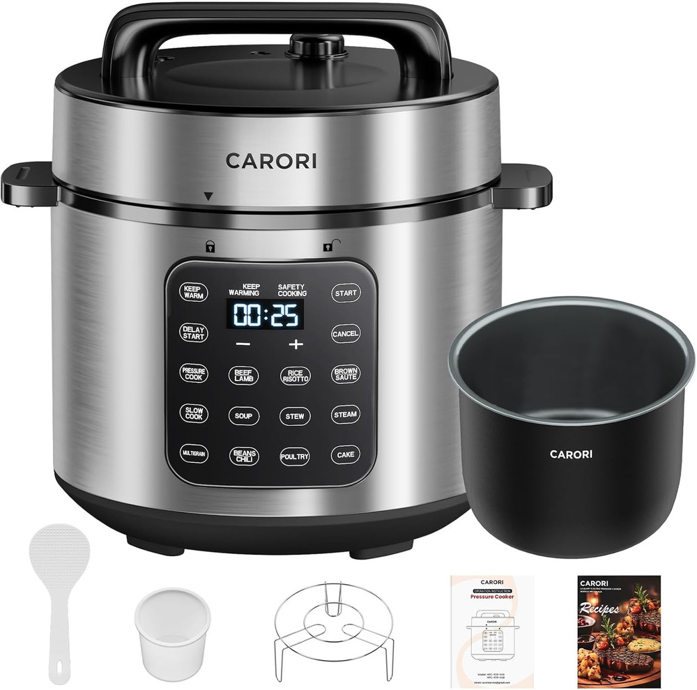 Electric Pressure Cooker 6 Qt, 9 Functions Programmable Instant Pot with IMD Tou