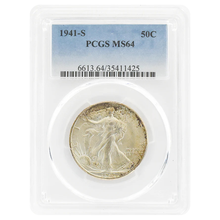 1941-S Walking Liberty Half Dollar MS64 PCGS