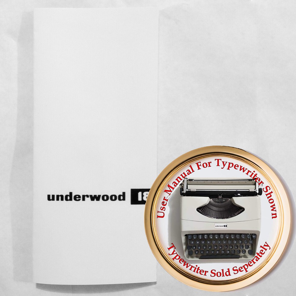 Underwood 18 (Olivetti) Typewriter Instruction Card Guide
