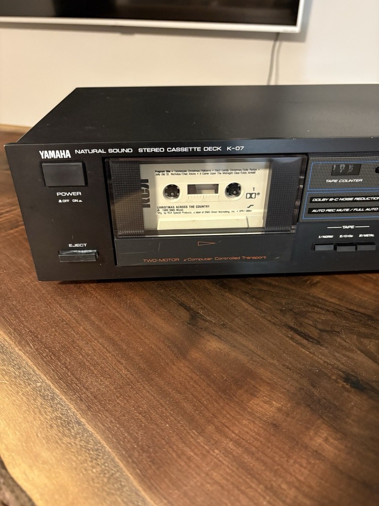 YAMAHA K-07 DUAL MOTOR CASSETTE DECK- Tested, Working Order