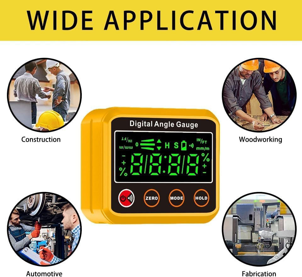 Magnetic Digital Angle Finder Protractor Inclinometer - Cube Digital Level Angle