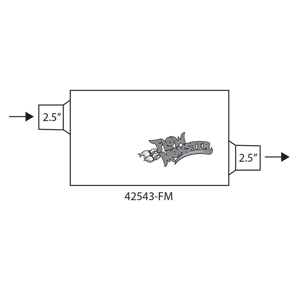 Flowmonster 42543-FM 2-Chamber Muffler