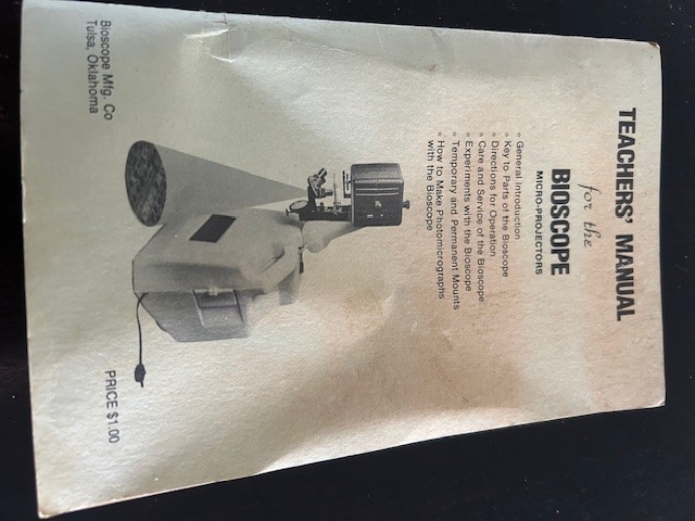 VINTAGE BIOSCOPE 500 SERIES MICROPROJECTOR , working