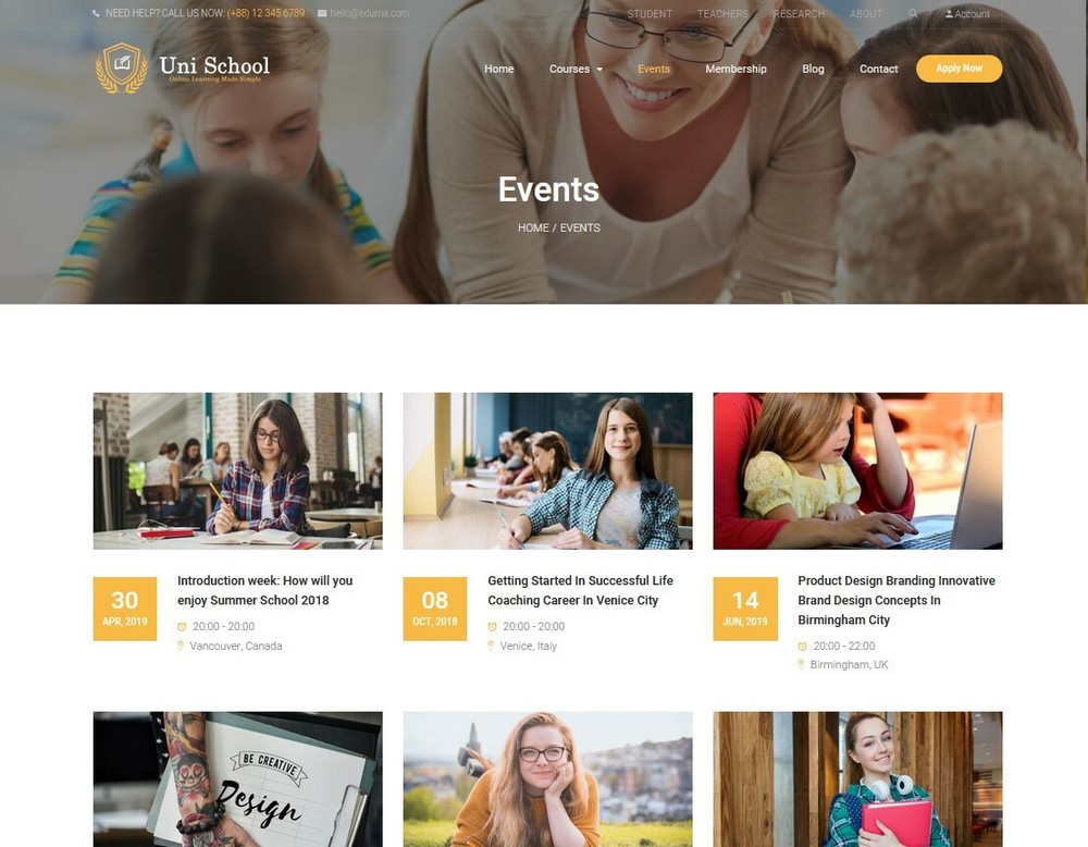 Online School/Courses/Education/Learning Website - Free Hosting
