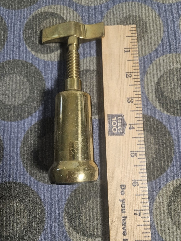 Vintage Italian Solid Brass Corkscrew