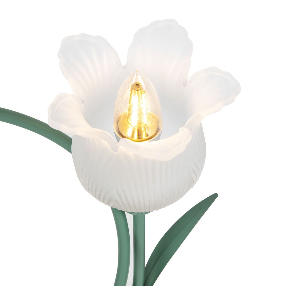 Mid Century Ceiling Light 4-Light Rounded Floral Shade Ceiling Chandelier