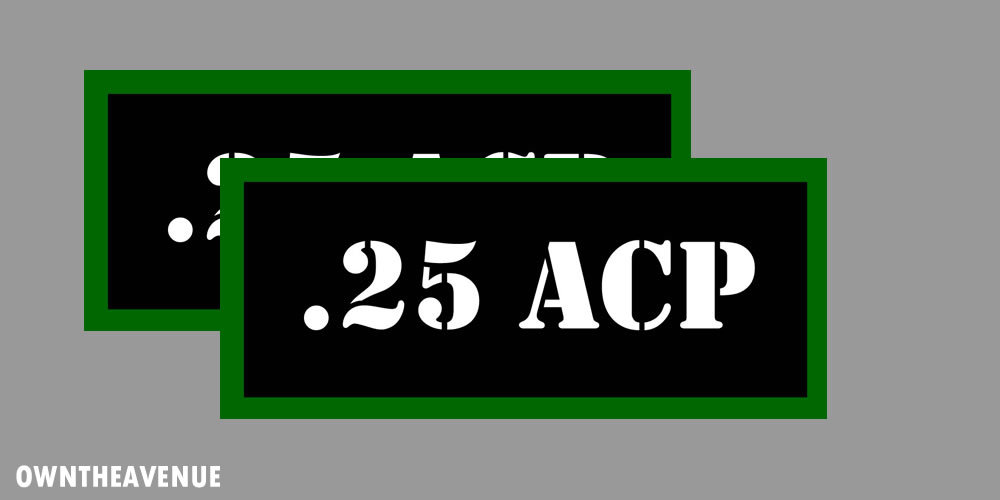 .25 ACP Labels 3.5" x 1.50" stickers decals Ammo Storage (2PACK)