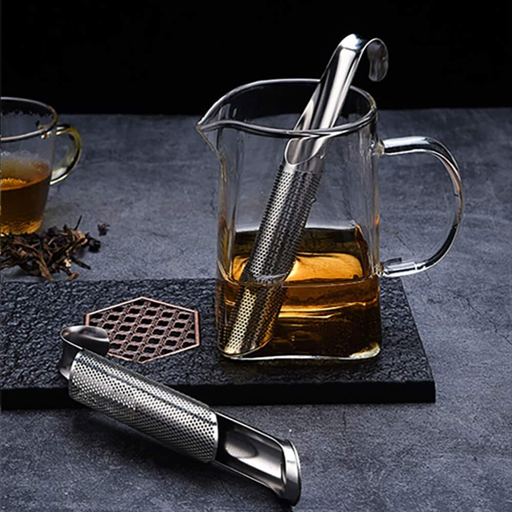 Stainless Steel Tea Infuser Strainer Obsterm Steeper Tea Diffuser w/ Hook Hanger
