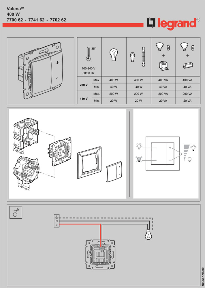 legrand valena dimmer