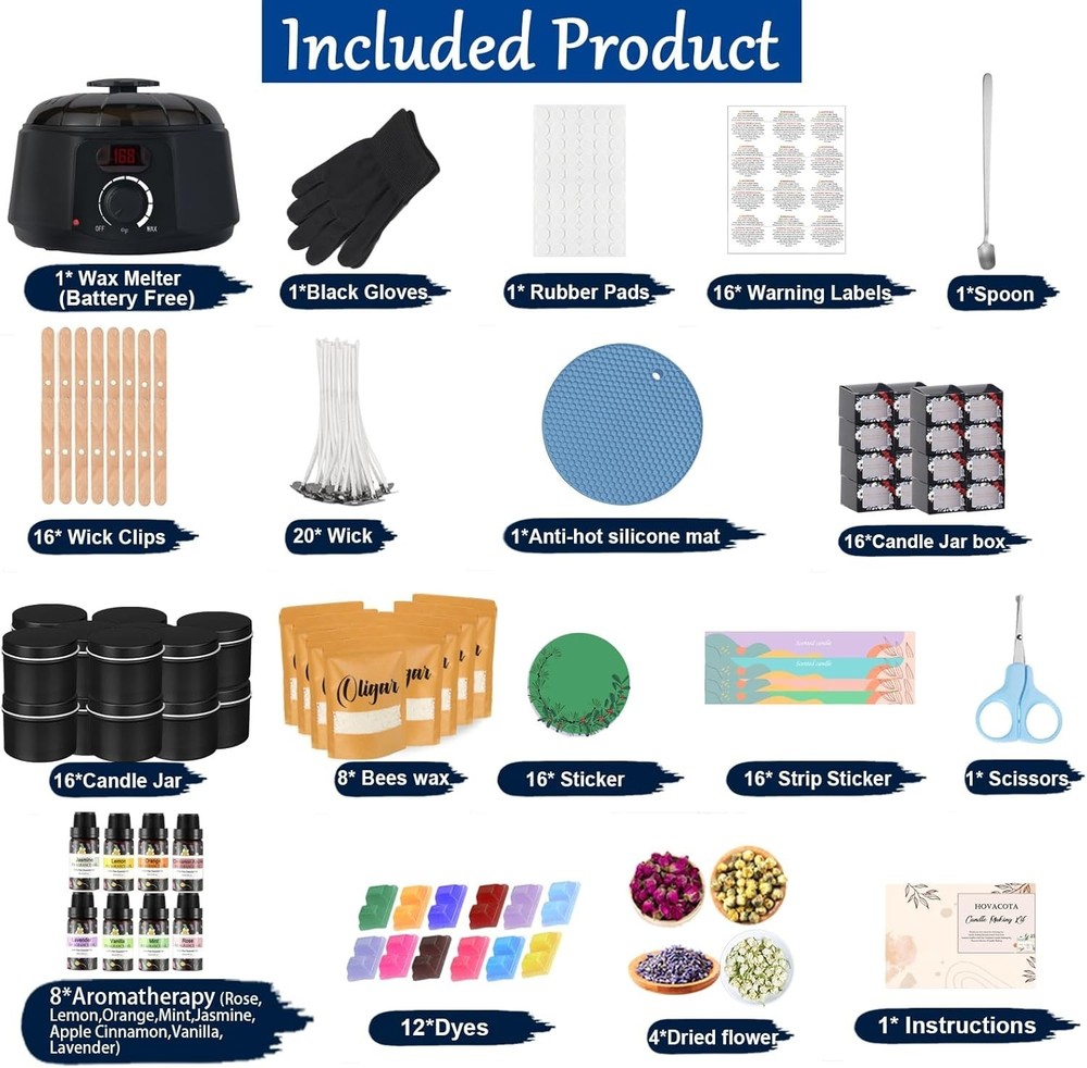 Complete Candle Making Kit, DIY Candle Making Supplies for Adults,Beginners, ...