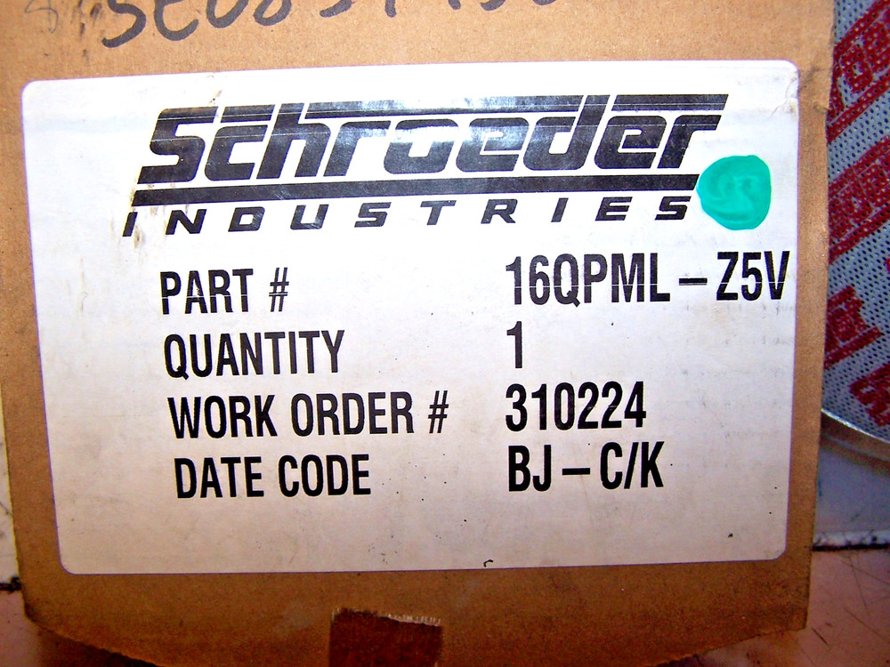 New Schroeder Hydraulic Filter Element 16QPML-Z5V