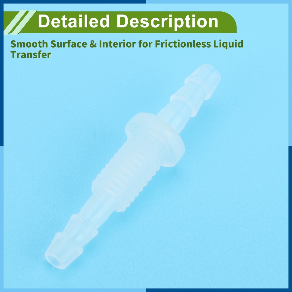 Hose ID M8 Male Thread Thru-Bulk Bulkhead Fitting PP Clear