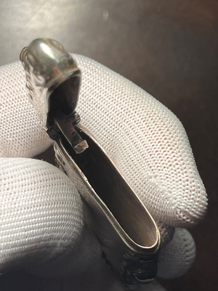 antique sterling silver match safe vesta case
