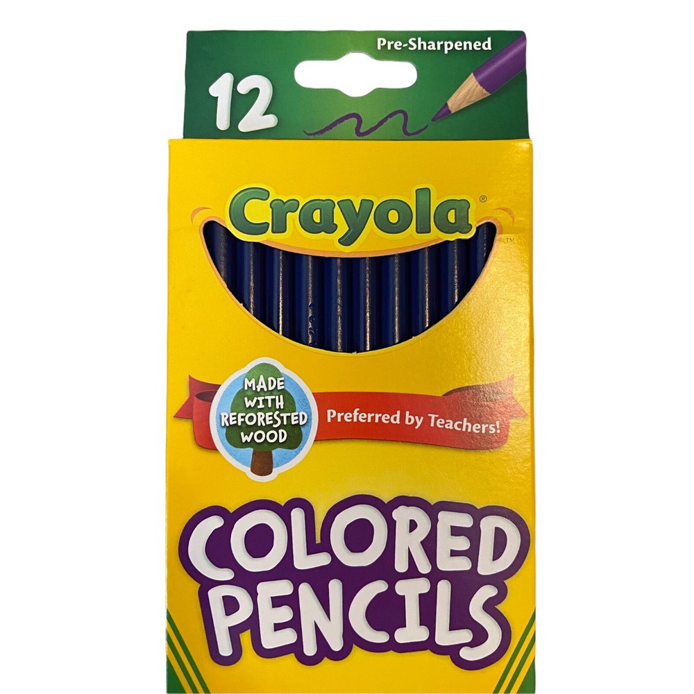 New Crayola Colored Pencils 12 Count Blue