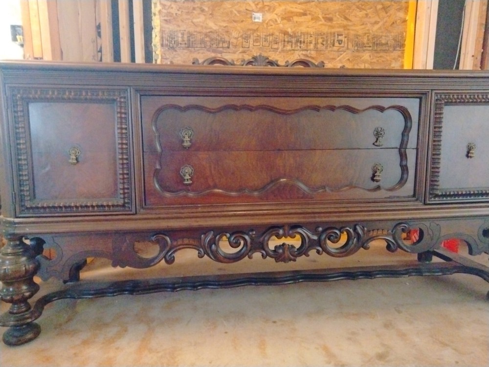 sideboard buffet antique walnut