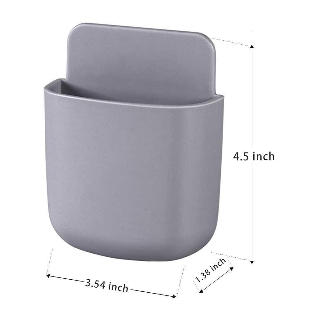 3 Pack Remote Control Holder Wall Mount Phone Charging Organizer Pen Storage