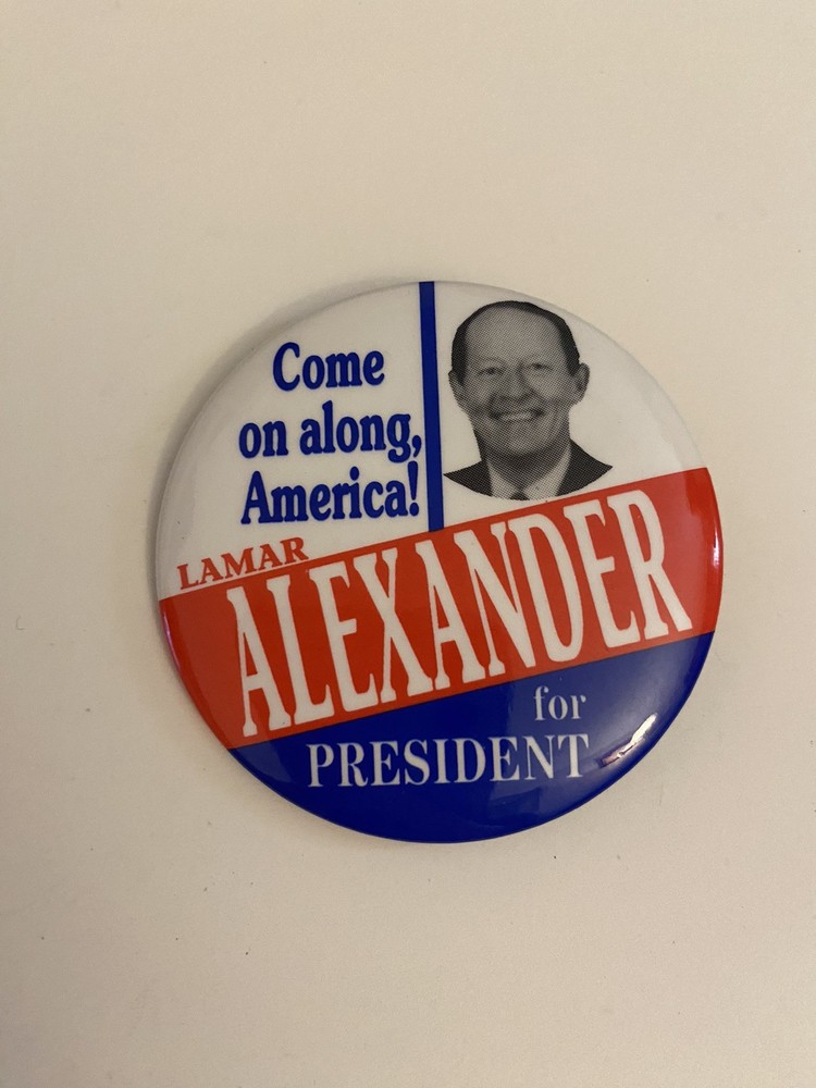 Lamar Alexander For President Pin Back Button P92