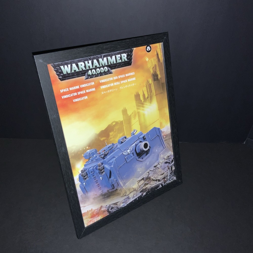 Framed Space Marine Vindicator Box Cover Art OOP Warhammer 40K DECOR