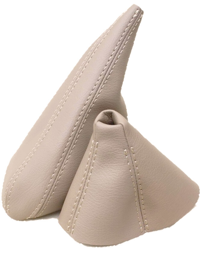 Fits 99-06 BMW E46 Vinyl Automatic Shift & EBrake Boot SET Beige