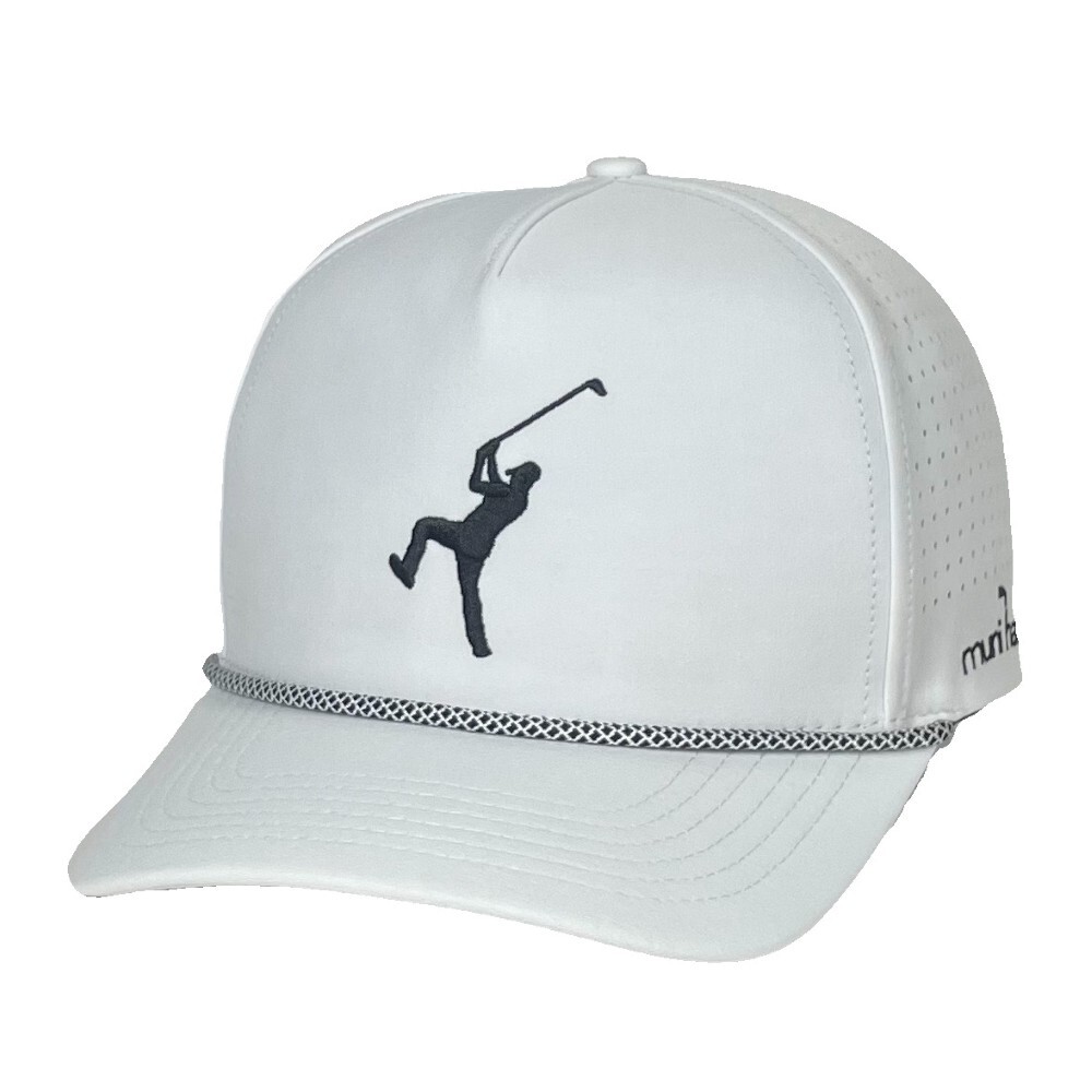 "Muni Man"  - Funny Golf Hat - White - Adjustable
