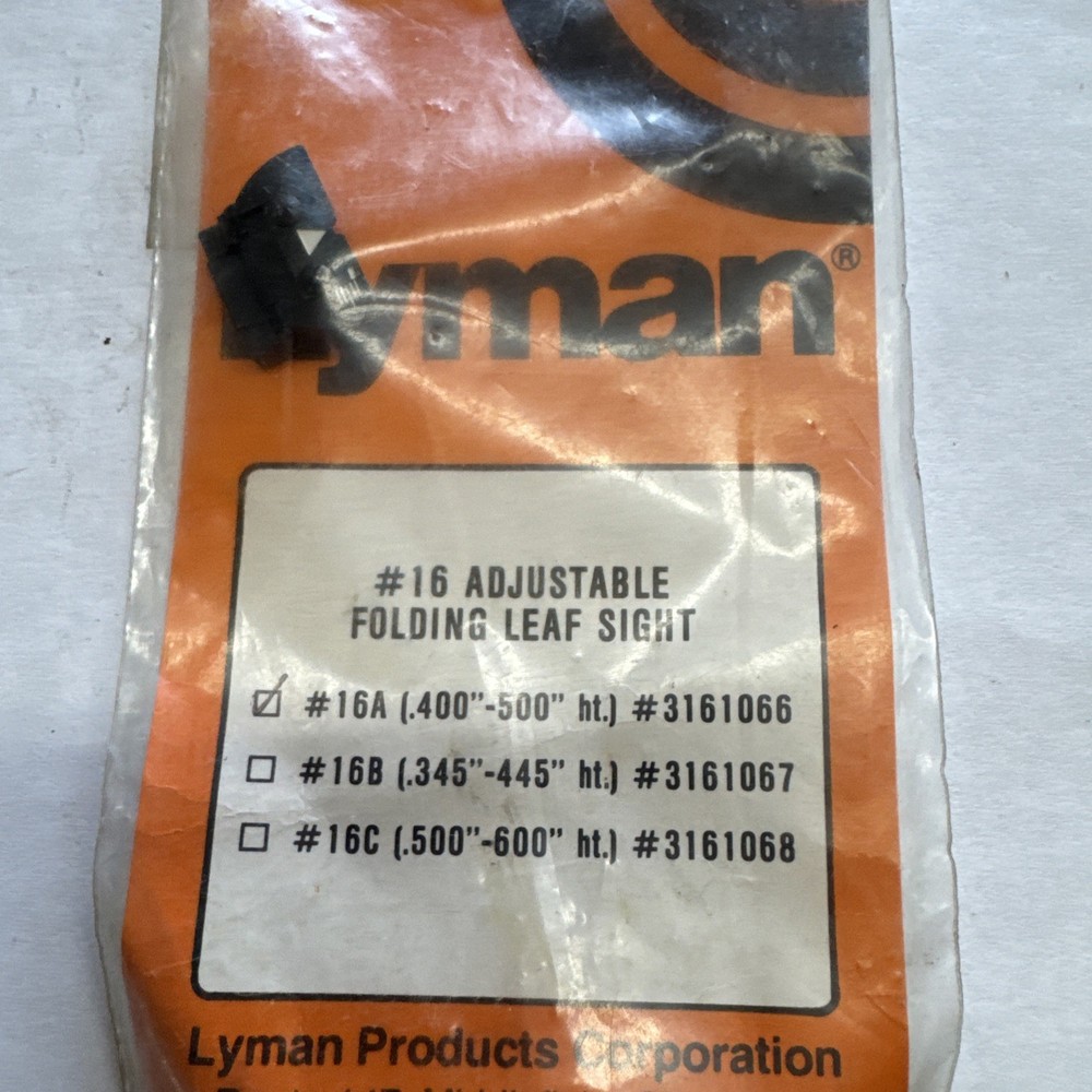 Lyman 16A Adjustable Folding Leaf Sight