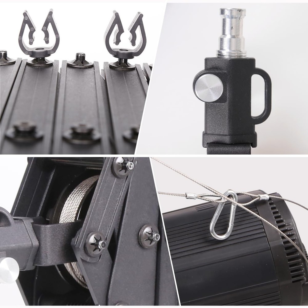 2Packs 2M/78.7inch Drop Pantograph for Studio Ceiling Rail System Pantograph ...