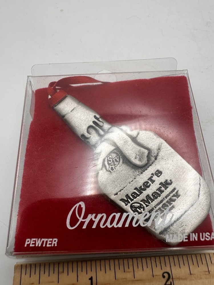 Vintage Makers Mark Whiskey Ornament B3