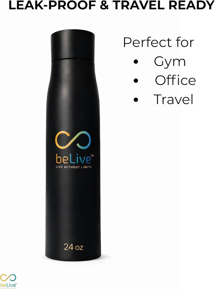 Smart Water Bottle, Black, Digital Hydration Tracking, Live without Limits Colle
