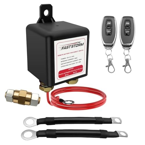 Side Post Remote Battery Disconnect Switch 12V, 250A Remote Battery Kill Switch