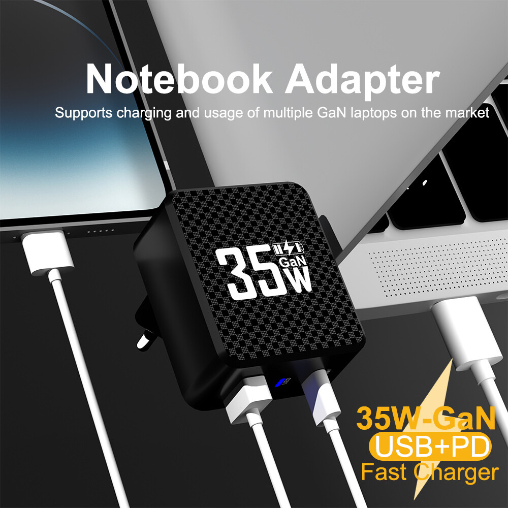 For iPhone 15 Pro Max Plus iPad Android 35W GaN USB-C Fast Charger Type C Cable