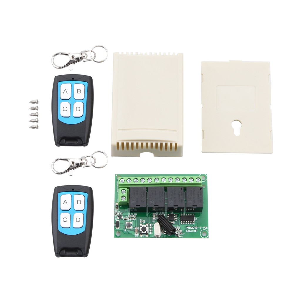 Security Control DC 4-Channel 443MHz Wireless RF Remote Control Relay Switch