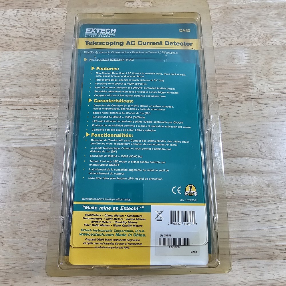 Extech DA50 Telescoping AC Current Detector 1000A
