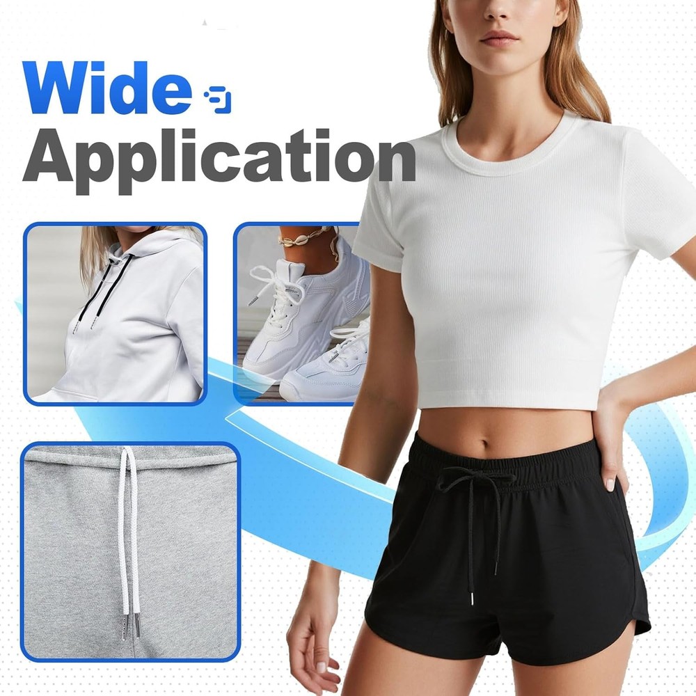 8PCS Drawstring Cord, Paired with 3 Drawstring Threader Tools, Reliable Drawstri