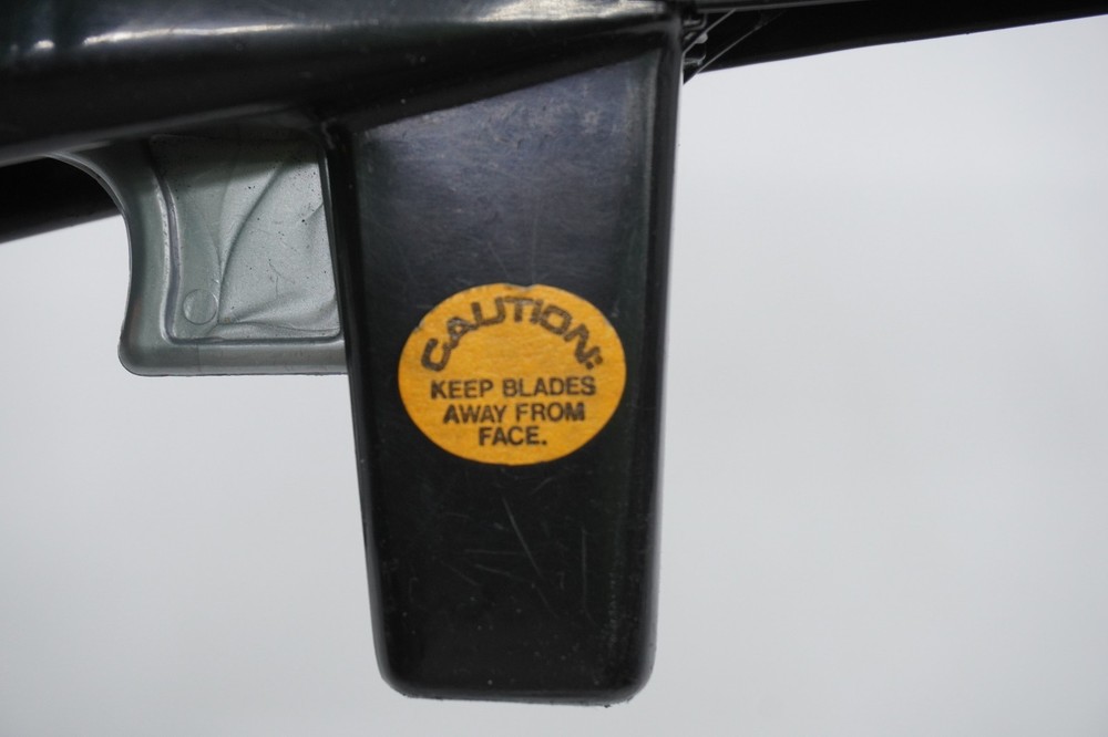 Vtg. Processed Plastic CO. Helicopter w/ Trigger Spin Blades 18" Black Gi Scale