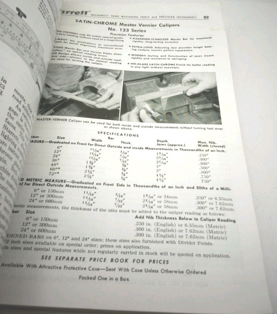 Starrett Tools Catalog #27, Second Edition, 1957