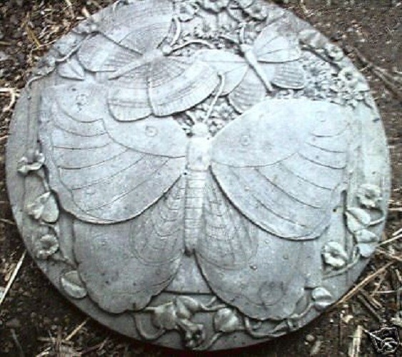 Concrete plaster butterfly stepping stone mold 12" x 1" thick