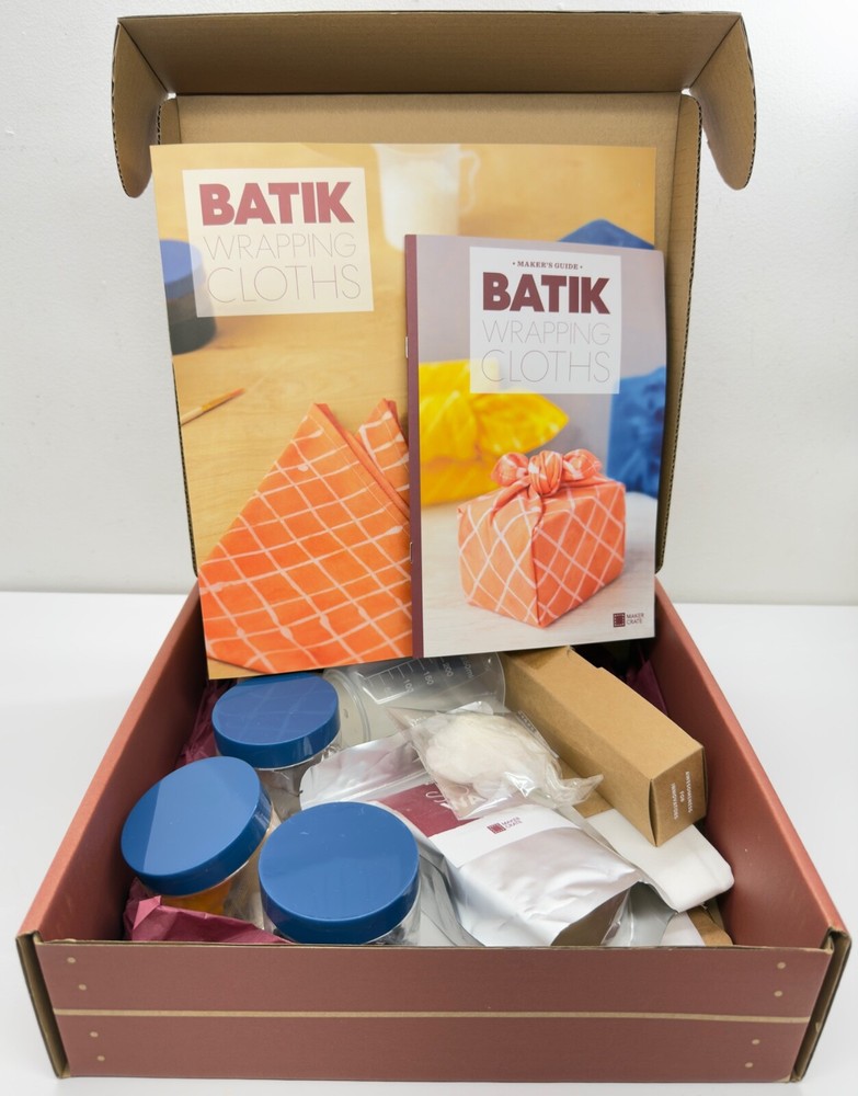 KiwiCo Maker Crate Build Your Own Batik Wrapping Cloths Kit OPEN BOX Educational