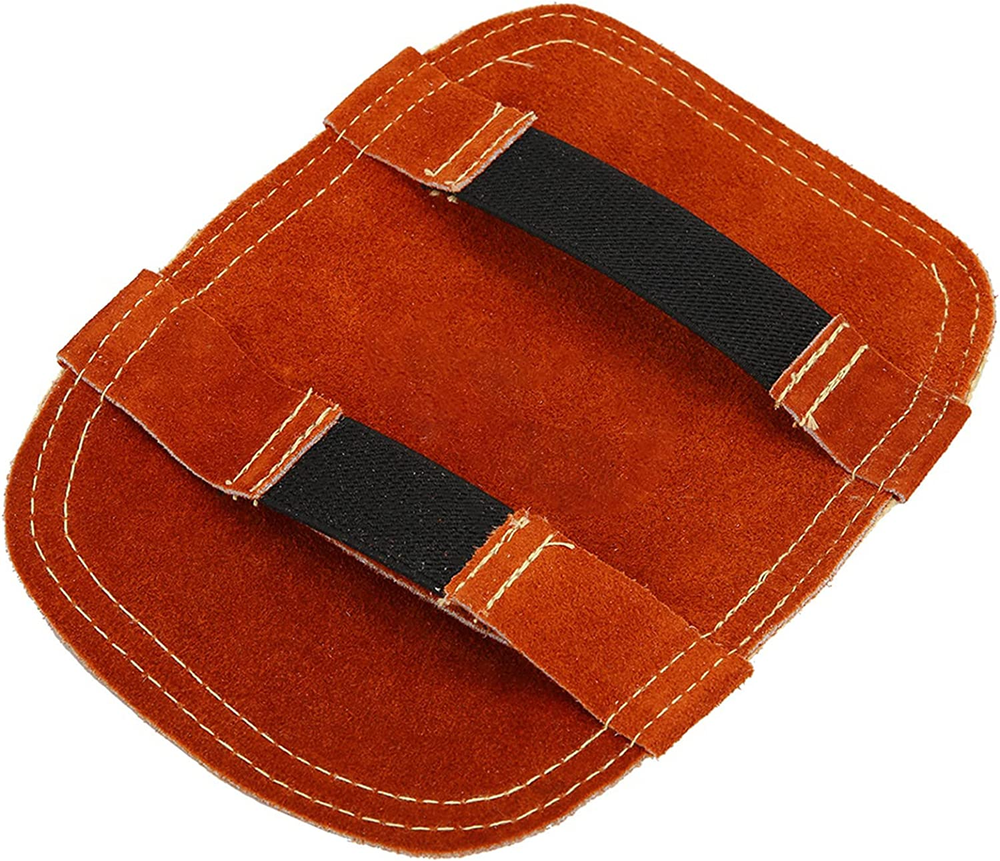 Hand Heat Shield, Welding Hand Pad, Split Cowhide Leather Aluminized Back Weldin