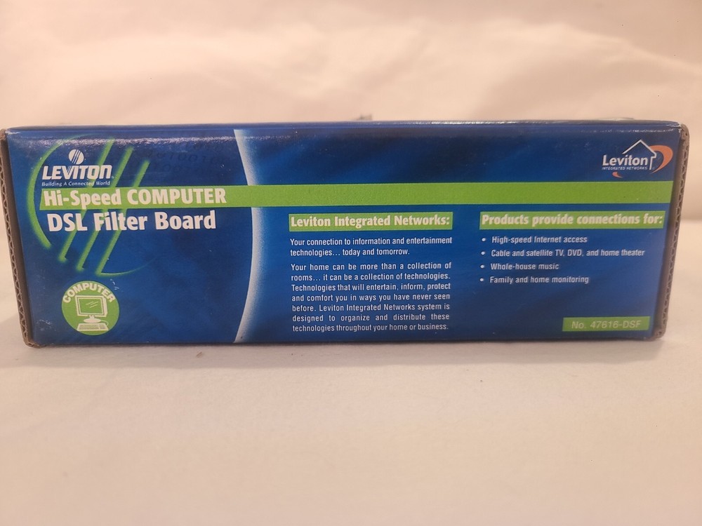 Leviton DSL Filter Module Bo D Hi-Speed Computer With Bracket 47616-DSF NEW