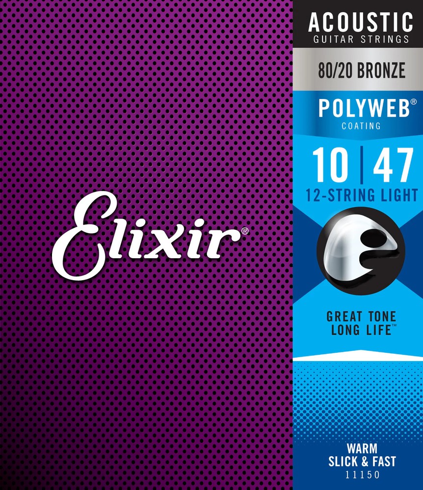Elixir 11150 Polyweb 12-String Lite Acoustic Strings