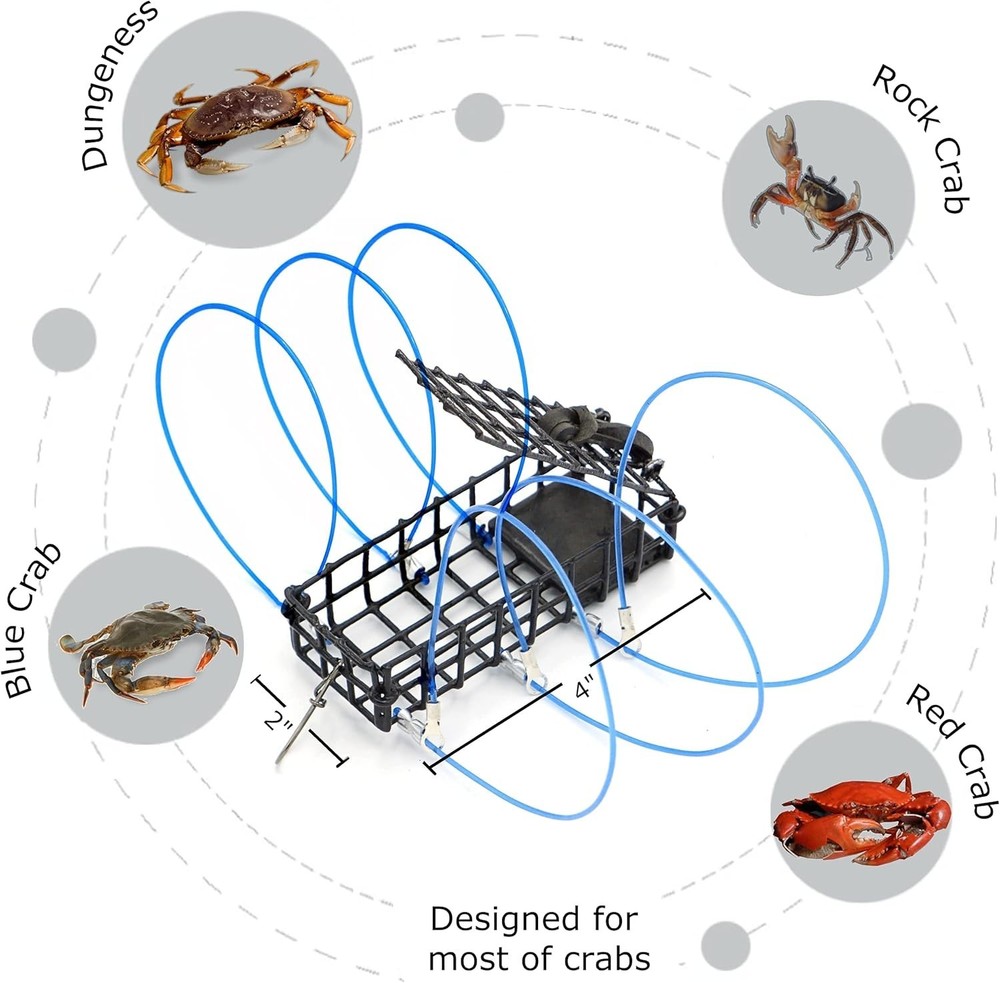 Convenient Crab Trap Set with Replaceable Loops