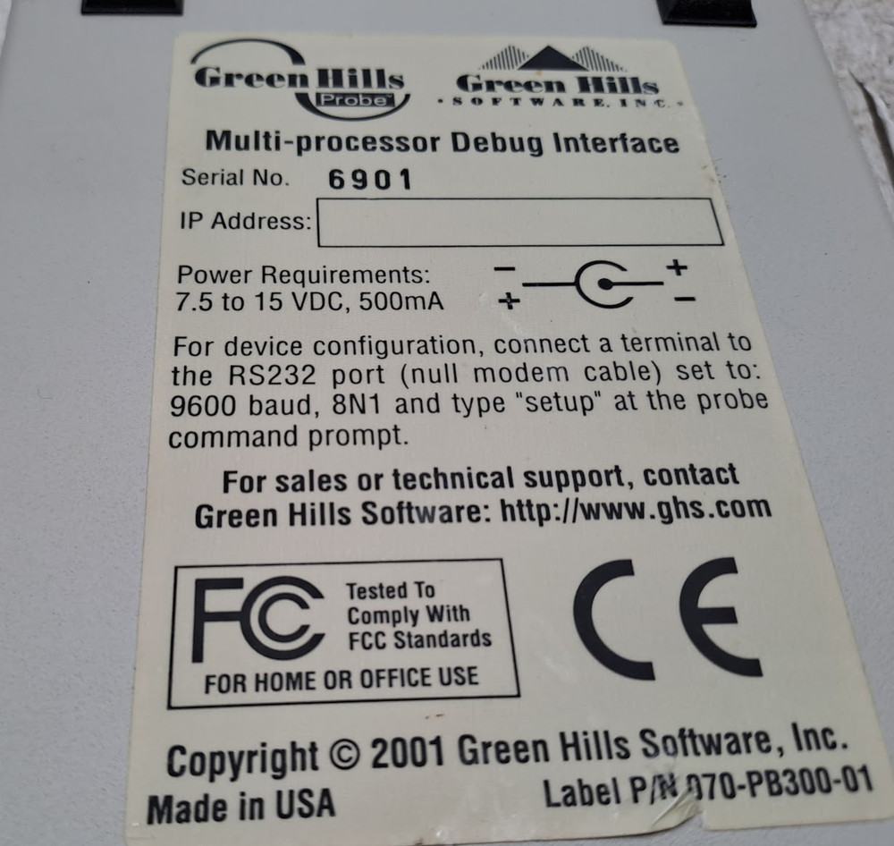 11x Green Hills Probe 070-PB300-01 Multi-Processor Debug Interface