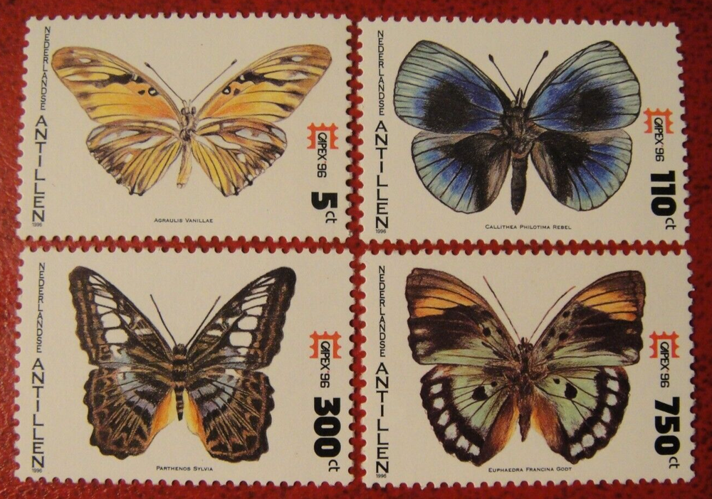 Netherlandse Antilles 1996. Butterflies. MUH.