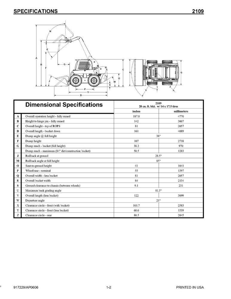 2109 Skid Loader Technical Workshop Manual Mustang 2109